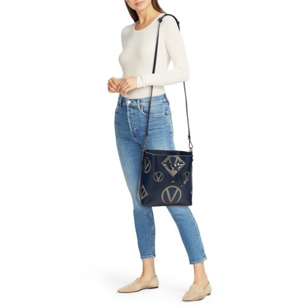 VALENTINO BY MARIO VALENTINO Logo Leather Bucket Bag